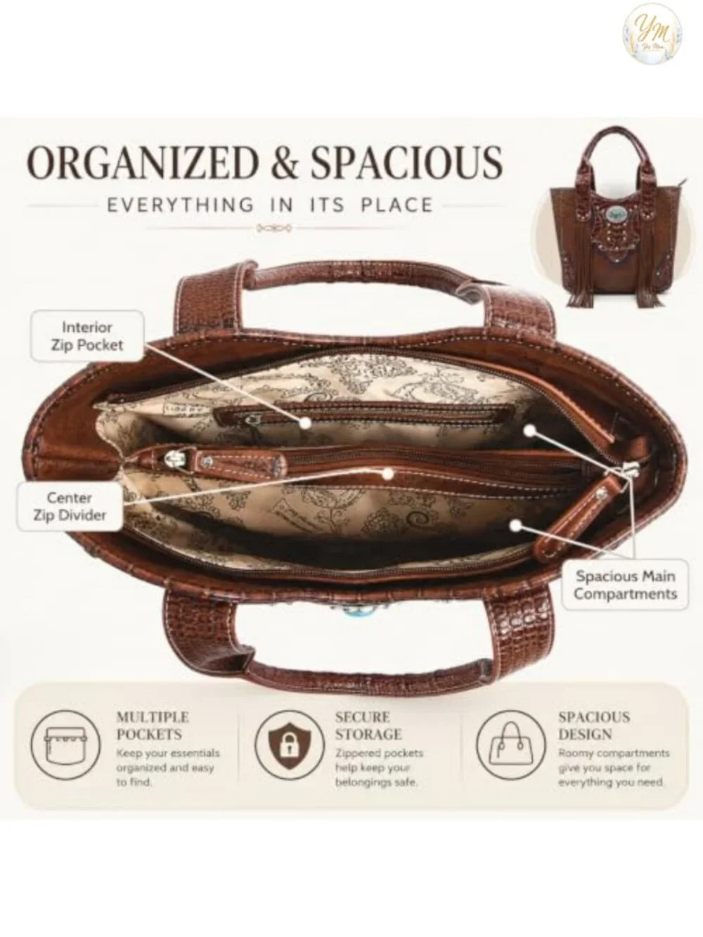 Western Fringe Totes Purse and Wallet Set for Women Cowgirl Style PU Leather
